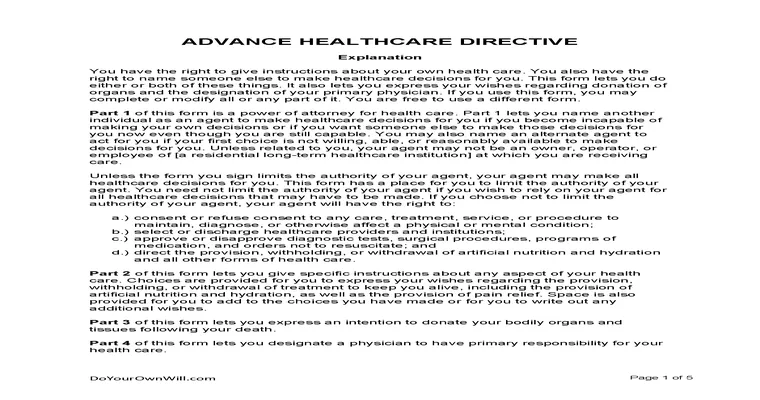 Emailing advanced medical directive to kids.